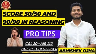 How to score 100 in reasoning how to score 5050 and 9090 in reasoning ssccgl cgl2023 [upl. by Mylo576]