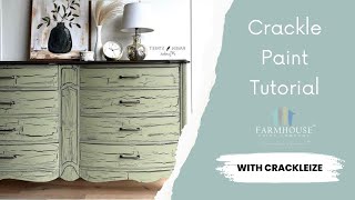 How to use Crackle Paint for a Farmhouse Furniture Makeover using Farmhouse Paint Crackleize [upl. by Figge]