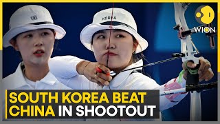 Paris Olympics 2024 South Korea wins 10th consecutive gold in womens archery team event  WION [upl. by Clover957]