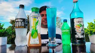 How To Make a Blue Lagoon Mocktail  Blue Curacao Mocktail  Refreshing Drink [upl. by Schmidt]