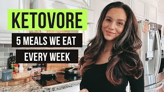 5 Easy KETOVORE meals we eat every week [upl. by Donahue]