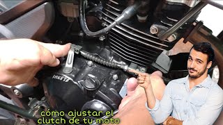 cómo ajustar el clutch o embrague de tu moto correctamente de manera fácil [upl. by Ahusoj]