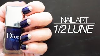 Tuto Nail Art facile  DemiLune [upl. by Mariano10]