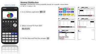 Normal Distribution by CASIO fxCG50 [upl. by Ronen]