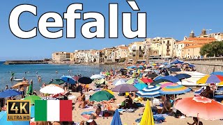 Cefalù Italy  Walking Tour of One of Sicilys Best Coastal Cities  Beach Panoramic Views City [upl. by Janek]