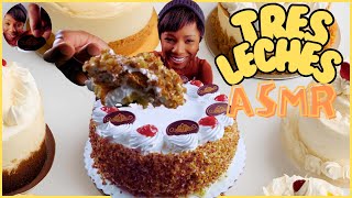 ASMR  MUKBANG TRES LECHES CAKE [upl. by Solraced]