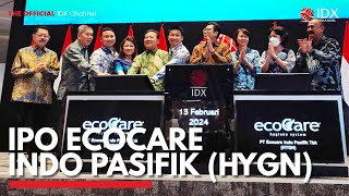 IPO Ecocare Indo Pasifik HYGN  IDX CHANNEL [upl. by Rolat]