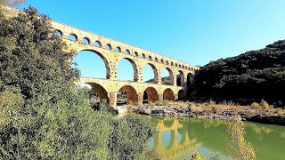 Le pont du Gard et les Vestiges de laqueduc romain Nîmes Uzès [upl. by Ferreby553]