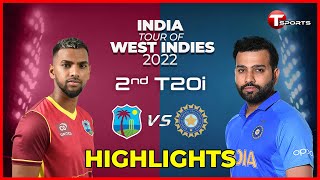 Highlights  West Indies vs India  2nd T20I  T Sports [upl. by Ykceb]