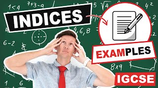 Indices past paper examples for IGCSE 0580 [upl. by Anaimad]