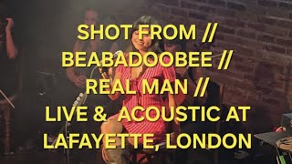 SHOT FROM  BEABADOOBEE  REAL MAN  LIVE amp ACOUSTIC LAFAYETTE LONDON [upl. by Eniamrej441]