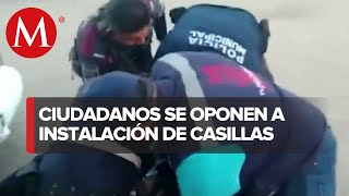 Grupo de choque se opone a la instalación de casillas en Oaxaca [upl. by Ainala491]