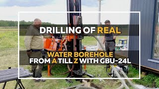 Drilling of real water borehole from A till Z with GBU 24L [upl. by Elorak]