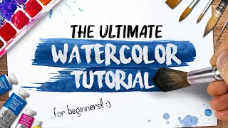 The ultimate WATERCOLOUR TUTORIAL  For beginners  Drawlikeasir [upl. by Atnek]