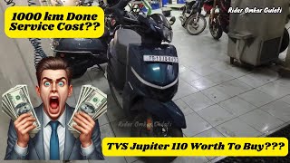 Tvs Jupiter 110 Worth To Buy  1000 km Done Service Cost [upl. by Yenattirb]