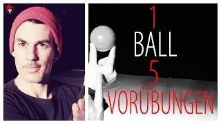 1 Ball jonglieren lernen  Vorübungen für die Jonglage  Jongliertrick Tutorial [upl. by Pail]