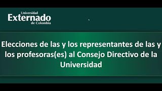 Apertura Elecciones Docentes al Consejo Directivo [upl. by Tegdirb]