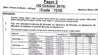 ANSWER KEY OF BIG BANG EDGE TEST 2019  Class 10  Paper 2  20th October Bigbangedgetest [upl. by Kimble]