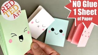 Easy Mini Notebook from ONE sheet of Paper  NO GLUE  Mini Paper Book DIY  Easy Paper Crafts [upl. by Norraf]