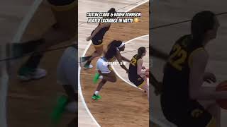 Caitlin Clark and Raven Johnson heated exchanged caitlinclark basketball wnba [upl. by Nogaem]