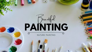 Beutiful Nature Painting 🎨🖌️  Poster colour  easy way [upl. by Delastre]