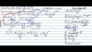 V 10 TERMODINÂMICA dedução da fórmula de energia interna [upl. by Norvol]