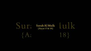 Surah Al Mulk Aayat 17 and 18  Quran Recitation  BY ZH  2024 [upl. by Buschi125]