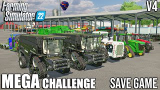 MEGA Challenge SAVE GAME  V4  DOWNLOAD LINK  Farming Simulator 22 [upl. by Jannel]