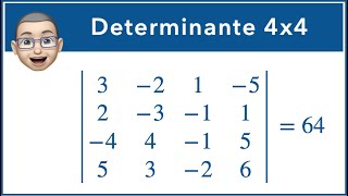 Cálculo del determinante de una matriz 4 x 4 [upl. by Leon]