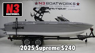 2025 Supreme S240  Stone Gray  Walk Through  N3 Boatworks [upl. by Roanne]