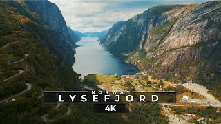 Lysefjord Norway 🇳🇴 by Drone in 4K 60FPS [upl. by Htiekal]