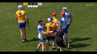 CONOR CLEARY FLATTENS STEPHEN BENNETT B4 SPARKING SHEMOZZLE  CLARE V WATERFORD 2024 MUNSTER HURLING [upl. by Teage820]