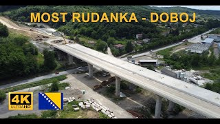 Koridor 5C Doboj Most Rudanka Pripreme za asfaltiranje 4K dron [upl. by Hekking]