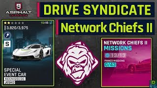 Asphalt 9  Drive Syndicate  Network Chiefs II  All 13 Missions Completed  HD 60 FPS [upl. by Aneerb]