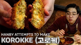 Hanby attempts to make Korokke 고로케 [upl. by Engle770]