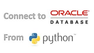 How connect to an Oracle database from Python [upl. by Itteb]