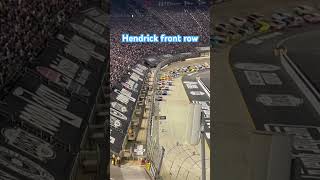 Hendrick front row restart at Bristol nascar bristolmotorspeedway nascarracing itsbristolbaby [upl. by Adlemy]