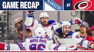 GAME HIGHLIGHTS  R2 G6 New York Rangers at Carolina Hurricanes 51624 [upl. by Spiegelman]