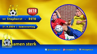 vv Staphorst  DETO  2192024  Samenvatting [upl. by Analaj]