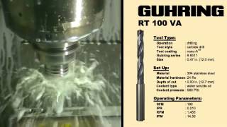 Guhring RT100VA drilling Steel [upl. by Yerkovich]