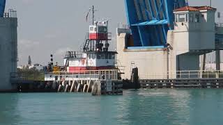 Tug  Fort Pierce North Drawbridge [upl. by Aivatahs43]