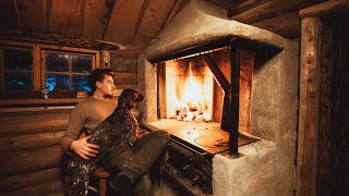 Cozy Log Cabin Fireplace BUILD [upl. by Nudnarb]