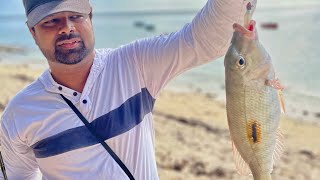 Ep10 Quick Shore casting at Pointe aux Piment Fishing beach Mauritius [upl. by Yecart561]