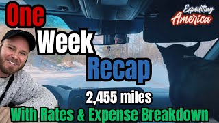 Vlog One Week Recap With NonCdl OTR Cargo Van Driver  Load Rates and Expense Breakdown [upl. by Eiramlatsyrc]