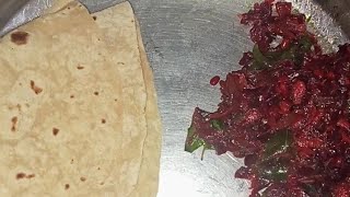 ಸುಲಭವಾಗಿ ರುಚಿಯಾಗಿ ಮಾಡುವ ಬೀಟ್ರೂಟ್ ಪಲ್ಯ chapati combination bitroot palya in Kannada 10 min recipes [upl. by Edlun]