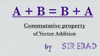 Commutative law of Vector Addition [upl. by Buschi947]