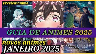 NOVOS ANIMES DE JANEIRO 2025  anime de INVERNO 2025  guia de temporada [upl. by Suirada]