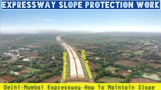 How to do Slope Protection Work In DelhiMumbai Expressway By Vegetative Turfing Method [upl. by Kafka]