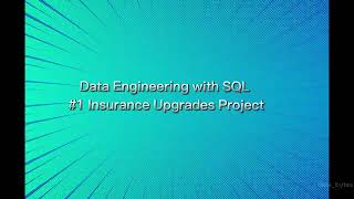 Project 1  Data engineering with SQL [upl. by Halika]