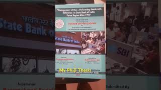 Phdthesis Phdthesisshortvideo DrSKSah Researchexpert PhD book DrSudhirsir NPA [upl. by Asirralc]